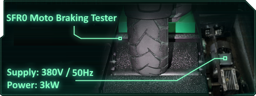 S.F.R. 0 - Brake tester for Motorcycles and Mopeds (Class I)